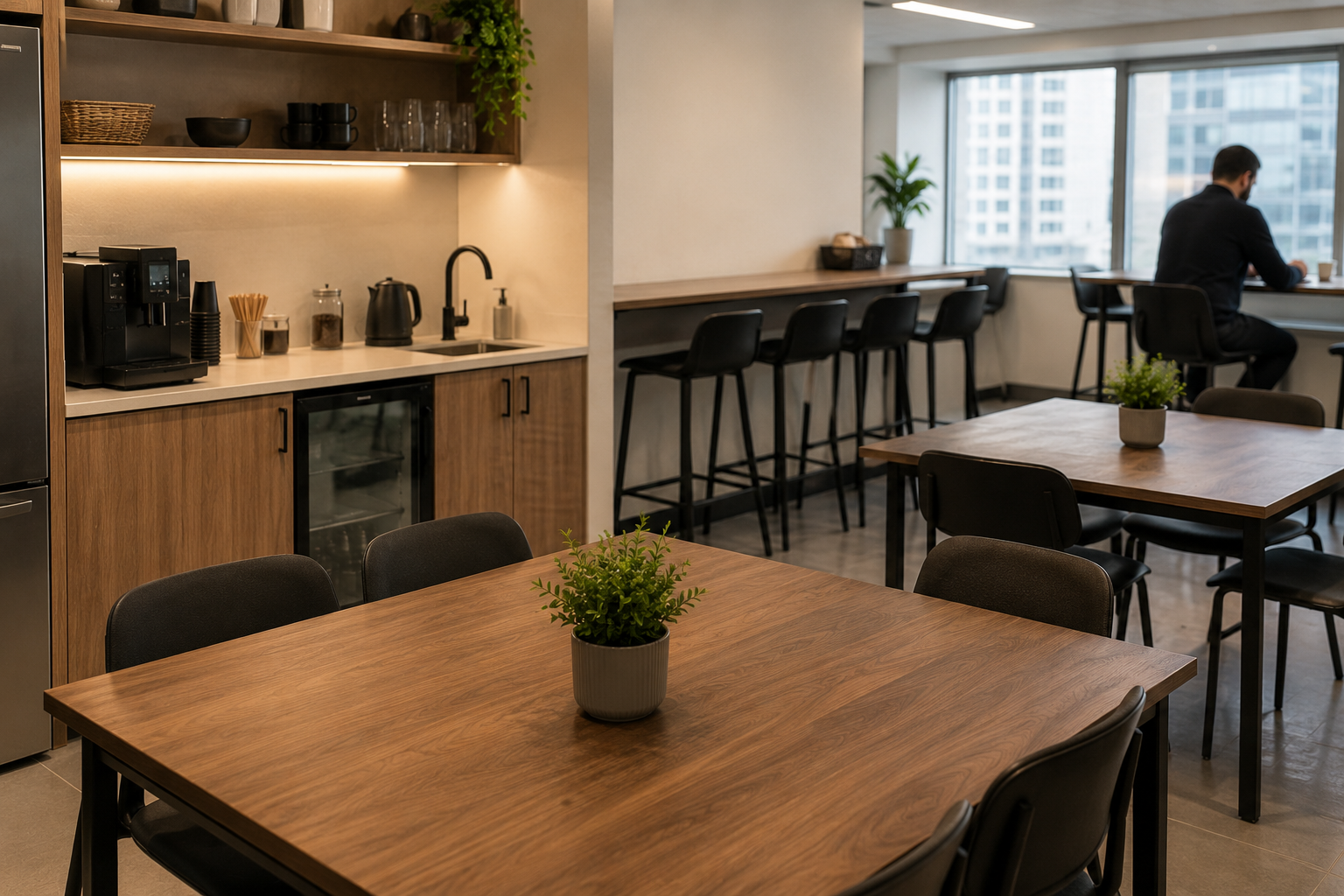 Mega Canadian's shared office common area